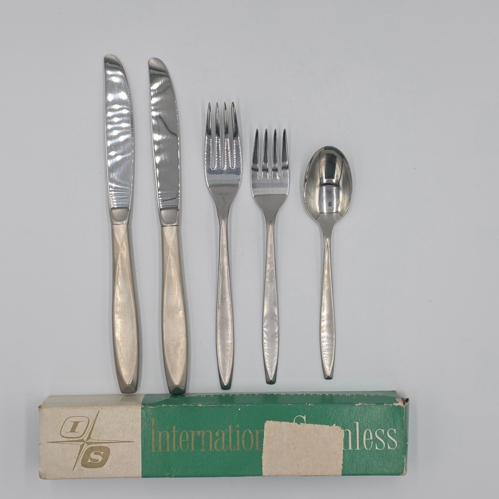 Vtg‎ International Silver Company Flatware Set Insico Stainless USA NASSAU